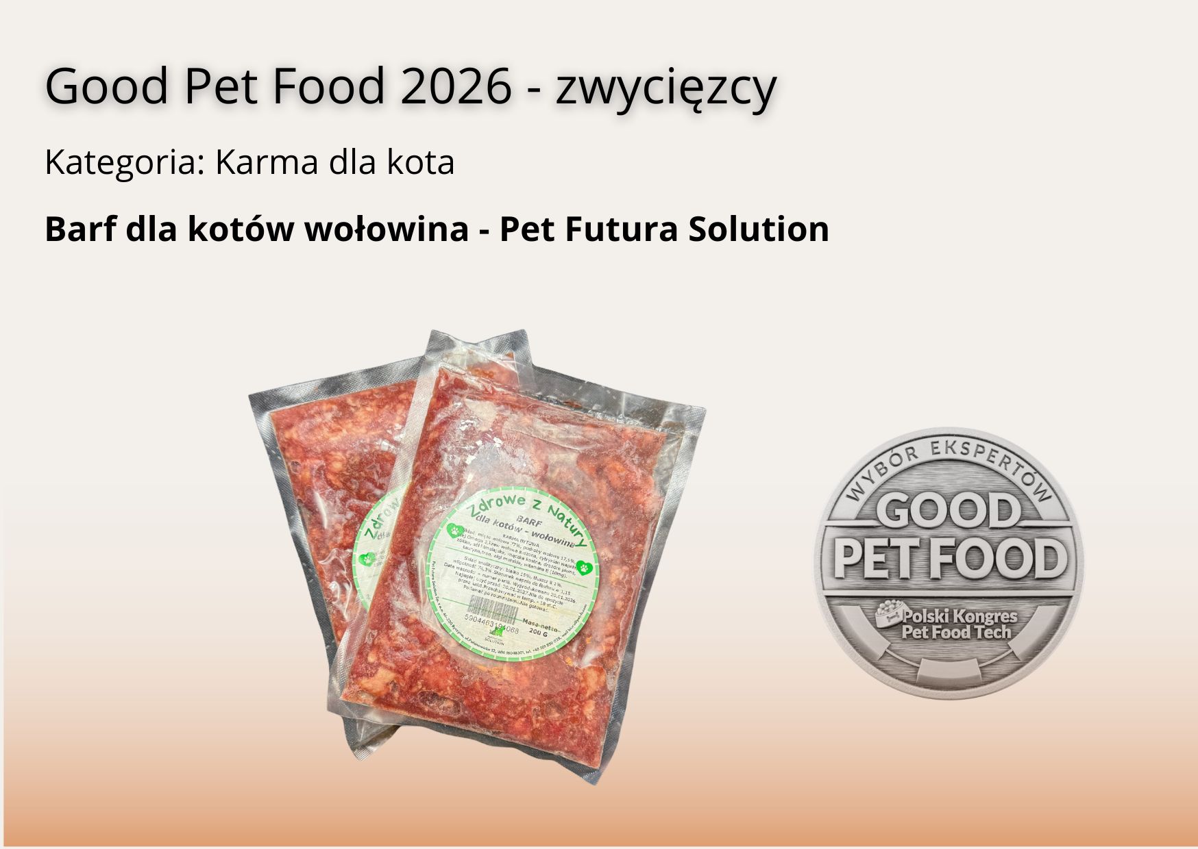 Medal Good Pet Food: Karma dla kota wołowina